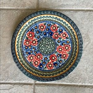 Polish Pottery Unikat Dinner Plate 10 3/4”